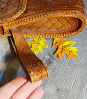 Leather Hand-Tooled Purse