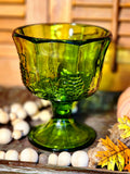 Indiana Glass Green Footed Compote