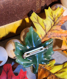 Green Avon Leaf Pin