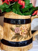 Vintage Ceramic Watering Can Planter