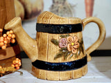 Vintage Ceramic Watering Can Planter