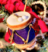 Drum and Bird Felt Ornament Set