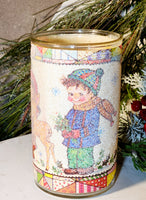 Vintage Sugared Candle Jar