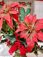 Vintage Christmas Floral in Basket