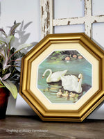 Vintage Swan Picture Set