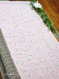Vintage Pink and White Gingham Table Runner