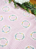Vintage Pink and White Gingham Table Runner