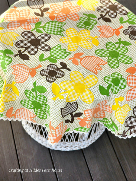 Vintage Round Floral Table Cloth