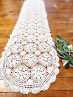 Long Vintage Crochet Table Runner