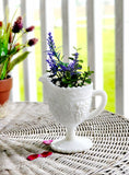 Vintage Imperial Milk Glass Footed Creamer with Floral