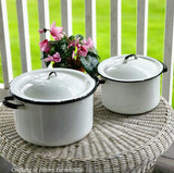 Vintage Enamelware Kettle Set