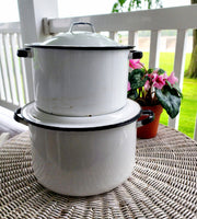 Vintage Enamelware Kettle Set