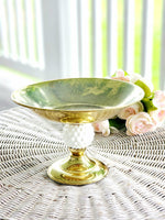 Vintage Hobnail Milk Glass Pedestal Tray