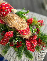 Vintage Straw Wreath Centerpiece