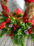 Vintage Straw Wreath Centerpiece