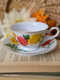 Vintage Avon "November" Teacup and Saucer Set