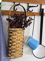 Primitive Wall Basket with Berries