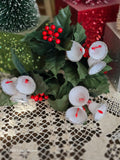 Vintage Holly with Bells Floral Shrub