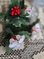 Vintage Holly with Bells Floral Shrub