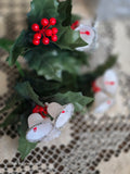 Vintage Holly with Bells Floral Shrub