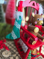 Vintage Musical Rocking Chair with Bear