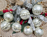 Vintage Glass Ornaments Set of 8