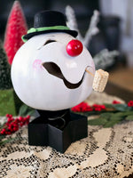 Vintage Gourd Bobblehead Snowman