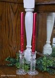 Vintage Candlesticks with Candles