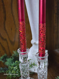 Vintage Candlesticks with Candles