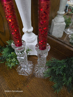 Vintage Candlesticks with Candles